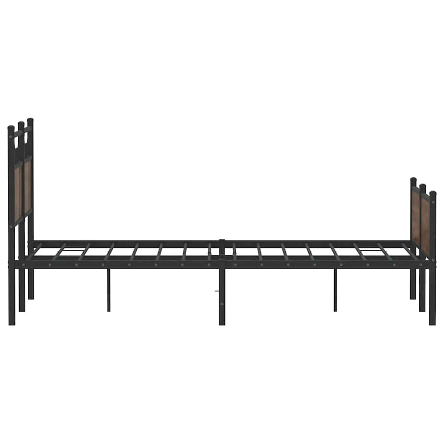 Bedframe Zonder Matras Bewerkt Hout 120 x 200 cm bruin eikenkleur