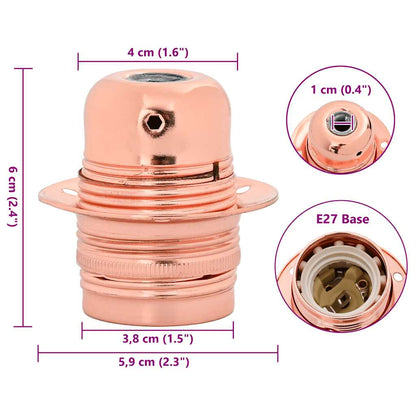 Lamphouders 2 st roségoud E27