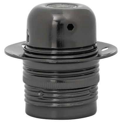 Lamphouders 2 st glanzend zwart E27