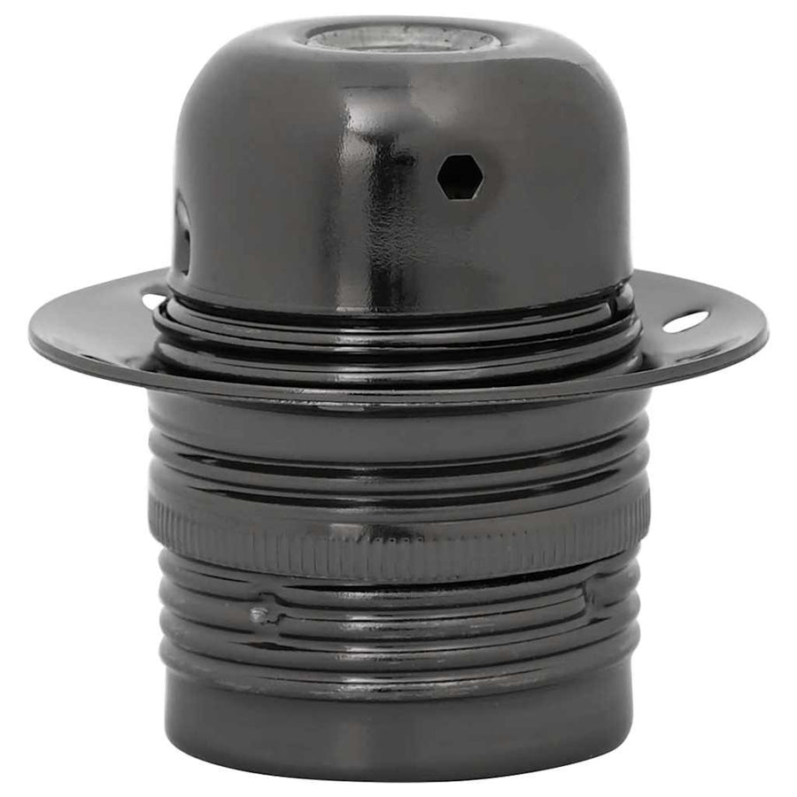 Lamphouders 2 st glanzend zwart E27