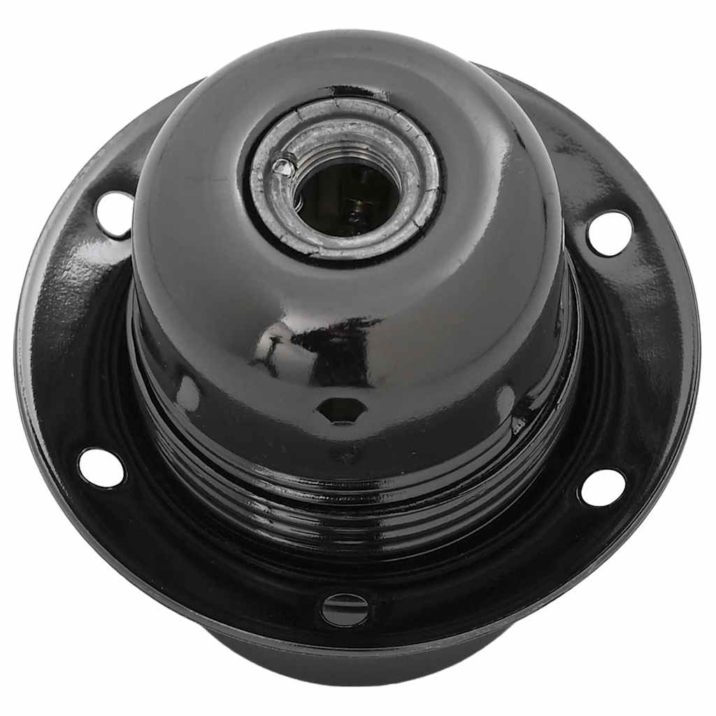 Lamphouders 2 st glanzend zwart E27