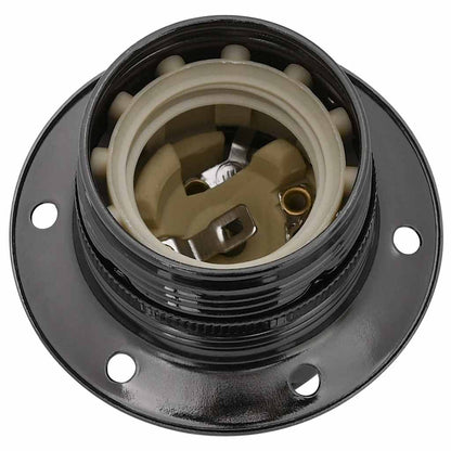 Lamphouders 2 st glanzend zwart E27