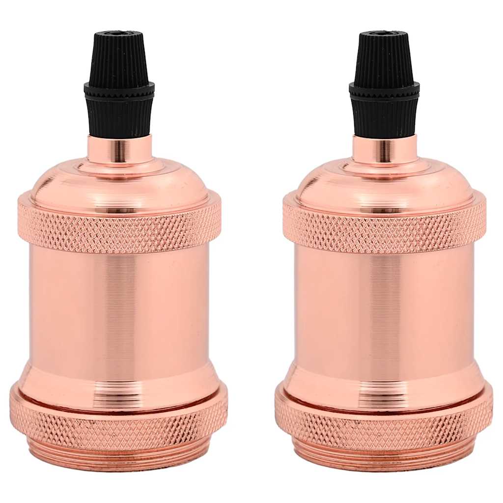 Lamphouders 2 st roségoud E27