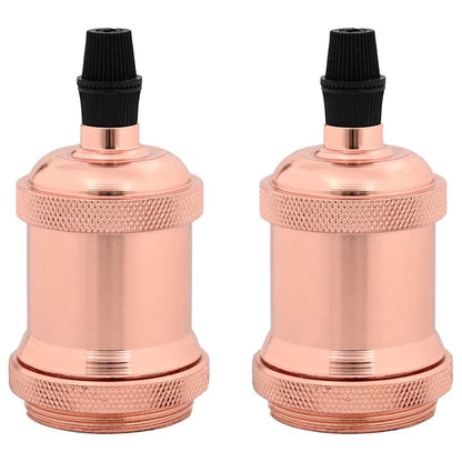 Lamphouders 2 st roségoud E27
