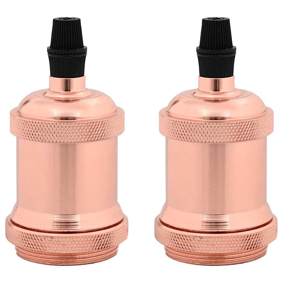 Lamphouders 2 st roségoud E27
