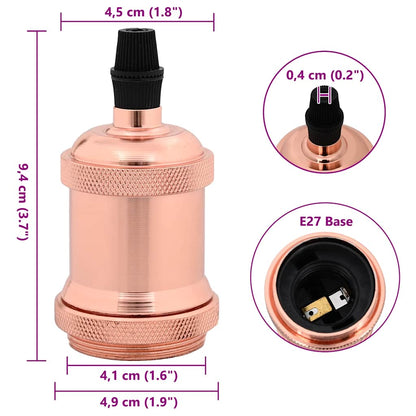Lamphouders 2 st roségoud E27