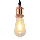 Lamphouder E27 roségoud aluminium 2 stuks
