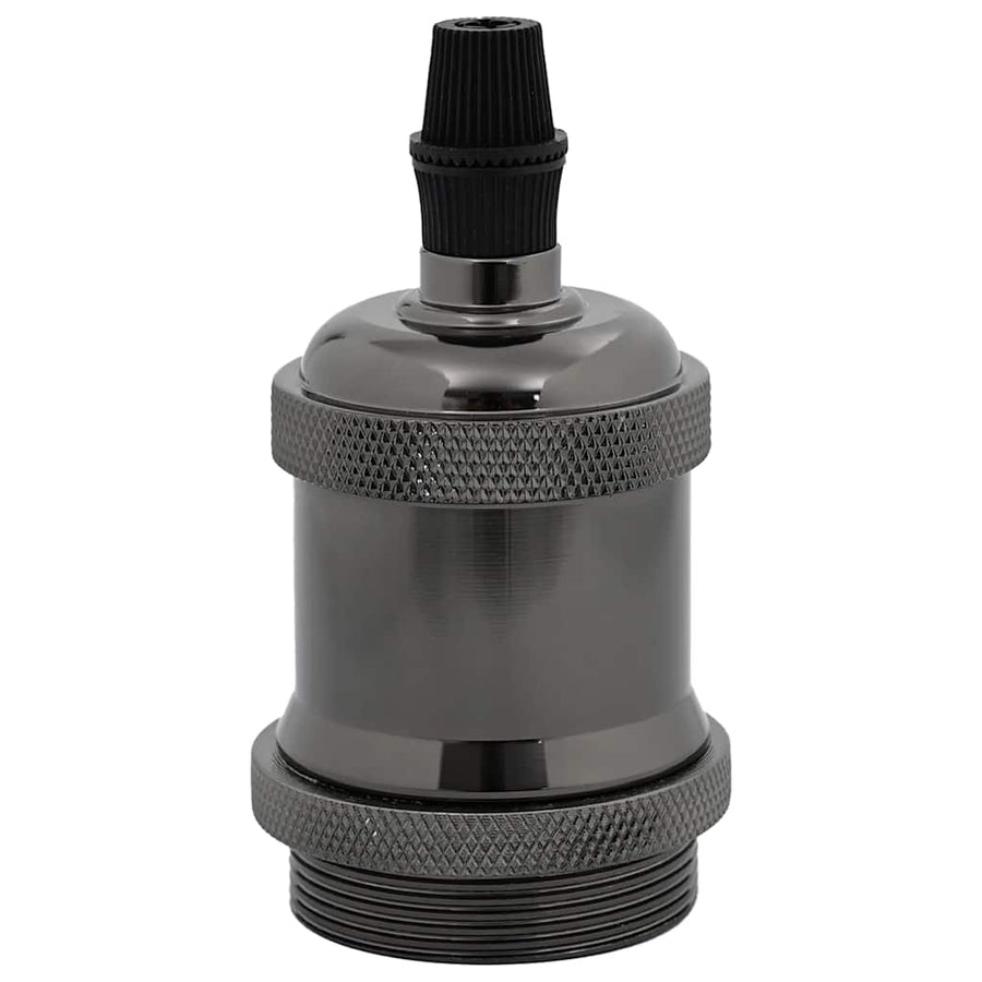 Lamphouders 2 st glanzend zwart E27