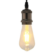 Lamphouder E27 glanzend zwart 2 stuks