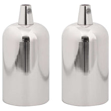 Lamphouders 2 st nikkel satijn E27