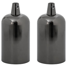 Lamphouders 2 st glanzend zwart E27
