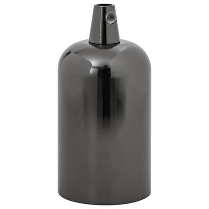 Lamphouders 2 st glanzend zwart E27