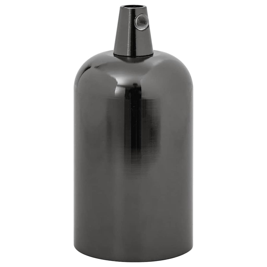 Lamphouders 2 st glanzend zwart E27