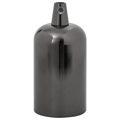 Lamphouders 2 st glanzend zwart E27