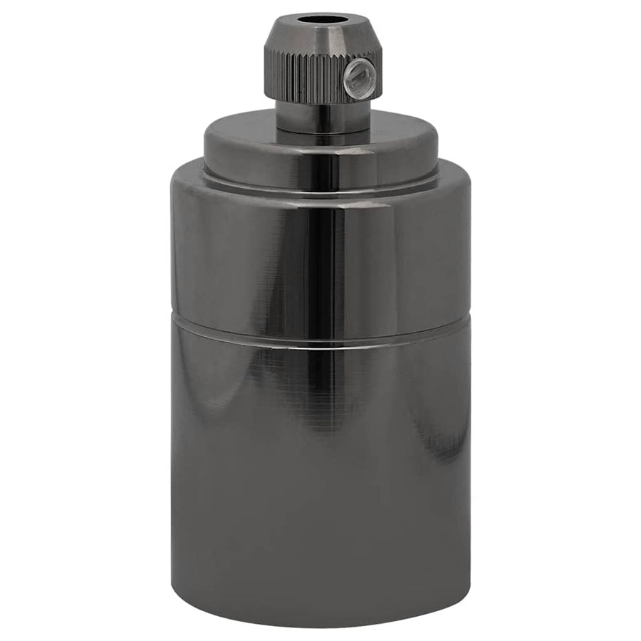 Lamphouders 2 st glanzend zwart E27