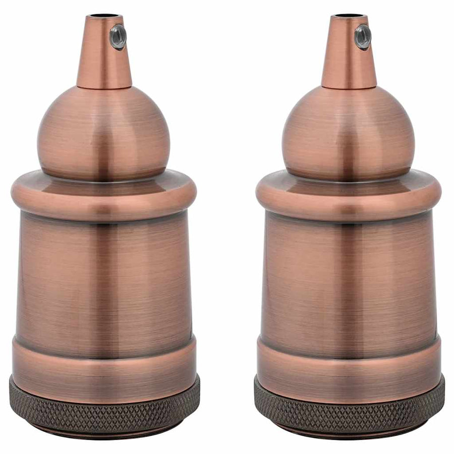 Lamphouders 2 st rood brons E27