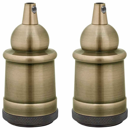 Lamphouders 2 st brons E27