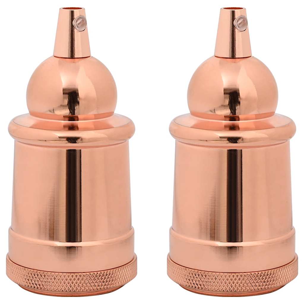Lamphouders 2 st roségoud E27