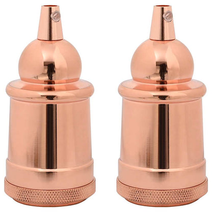 Lamphouders 2 st roségoud E27