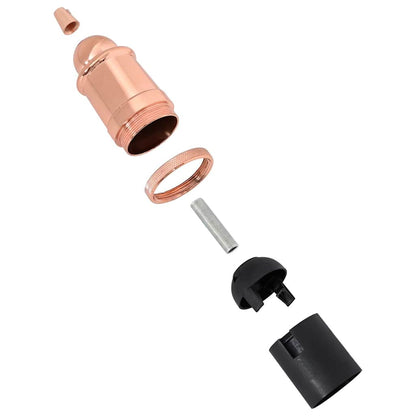 Lamphouders 2 st roségoud E27
