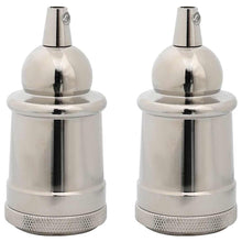 Lamphouders 2 st nikkel satijn E27
