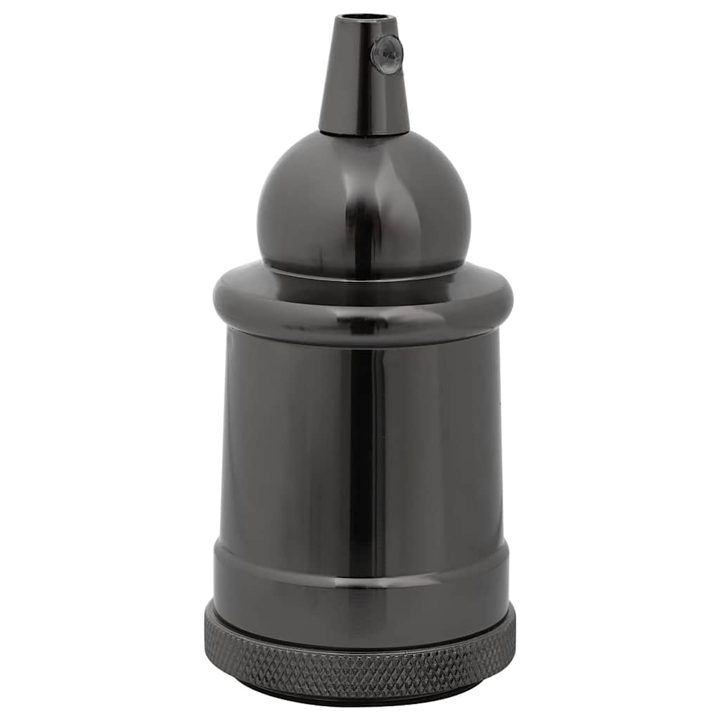 Lamphouders 2 st glanzend zwart E27