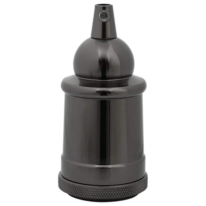 Lamphouders 2 st glanzend zwart E27