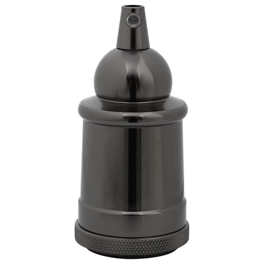 Lamphouders 2 st glanzend zwart E27
