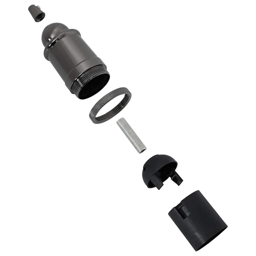 Lamphouders 2 st glanzend zwart E27