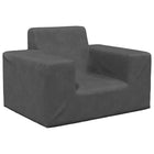 Children's sofa soft plush anthracite
