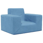 Kids sofa soft plush blue