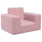 Kinderbank pluche roze 52x38x34 cm