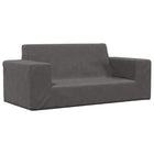 Children's 2-seater sofa soft plush anthracite