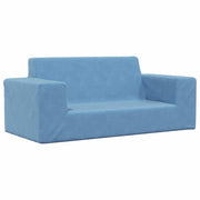 Kinderbank 2-zits pluche blauw