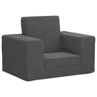 Children's sofa bed soft plush anthracite