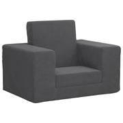 Kinderslaapbank pluche antraciet 52x38x34 cm