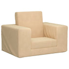 Children's Sofa Bed Soft Plush Cream