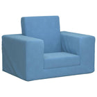 Children's sofa bed, soft plush blue