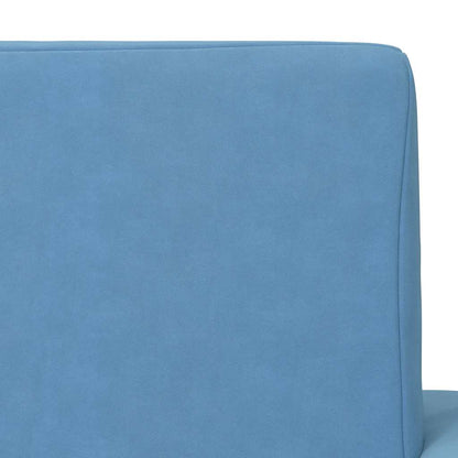 Kinderslaapbank zacht pluche blauw