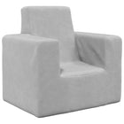 Children's Sofa Soft Plush Light Grey