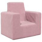 Kinderbank pluche roze 52x38x50 cm