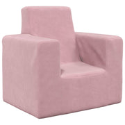 Kinderbank pluche roze 52x38x50 cm