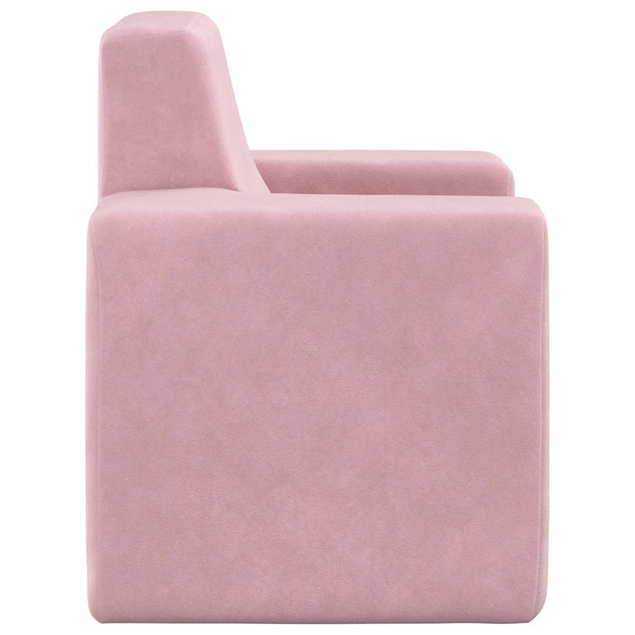 Kinderbank zacht pluche roze