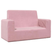 Kinderbank 2-zits roze pluche 84x38x50 cm