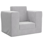 Children's sofa bed soft plush light grey