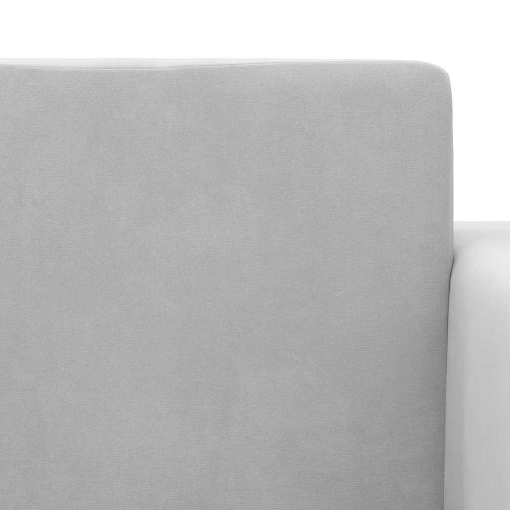 Kinderslaapbank zacht pluche lichtgrijs