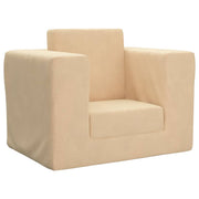 Kinderslaapbank pluche crèmekleurig 84x104x34 cm
