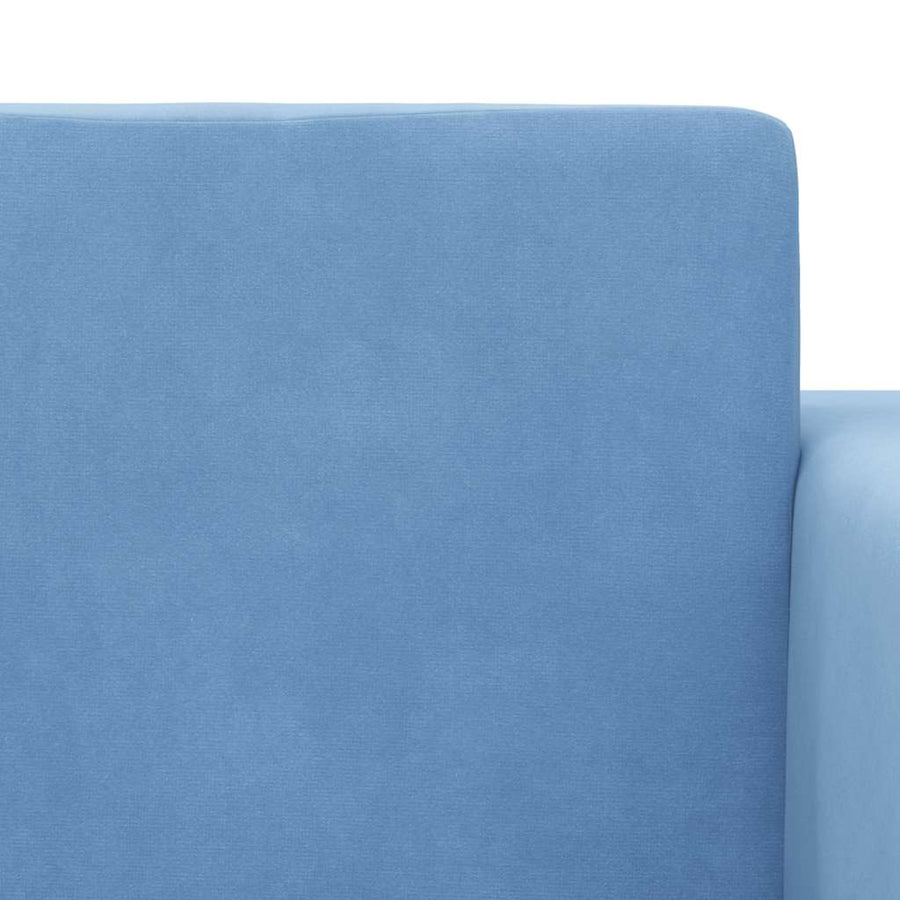 Kinderslaapbank zacht pluche blauw