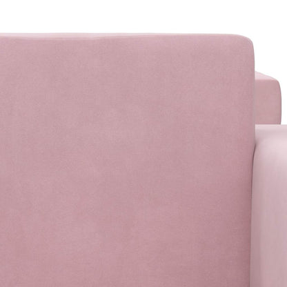 Kinderslaapbank zacht pluche roze