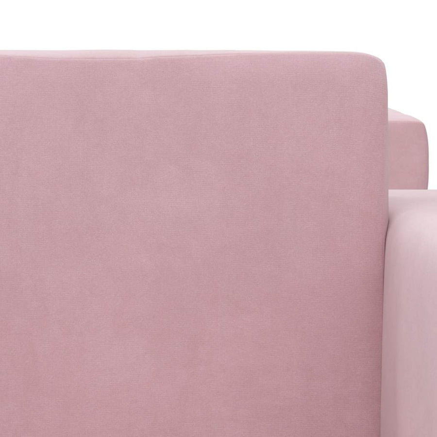 Kinderslaapbank zacht pluche roze
